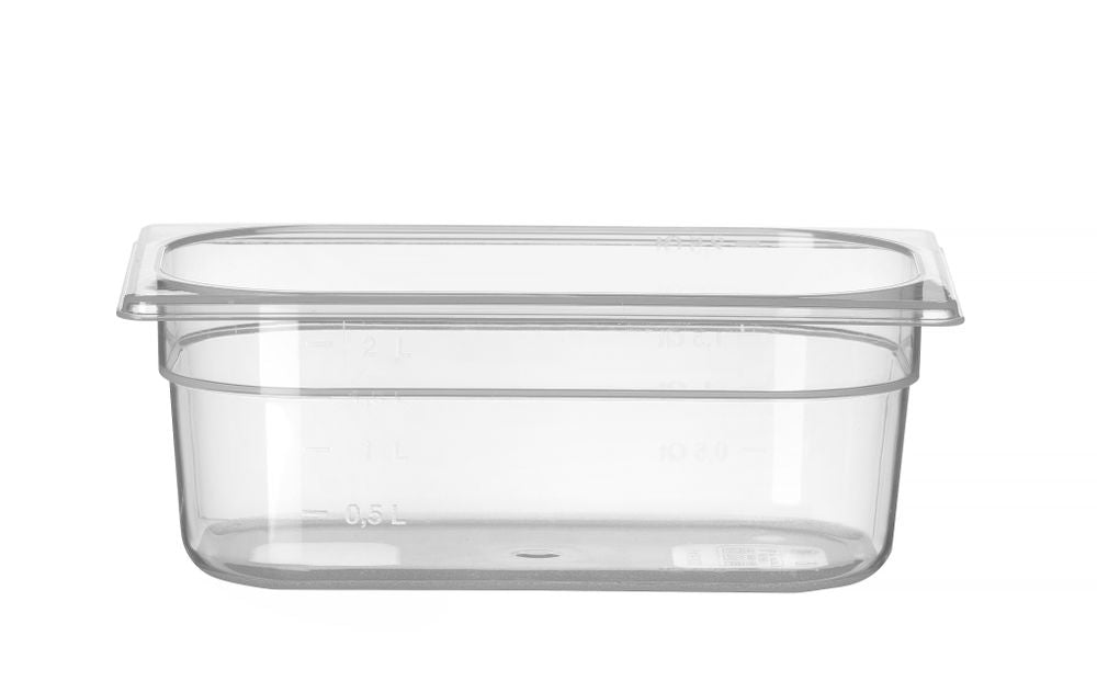 Kantin/behållare GN 1/4 polypropylene, HENDI, Profi Line, GN 1/4, 2L, Transparent, 265x162x(H)100mm