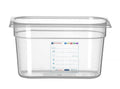 Kantin/behållare GN 1/4 HACCP, HENDI, GN 1/4, 4L, Transparent, 265x162x(H)150mm