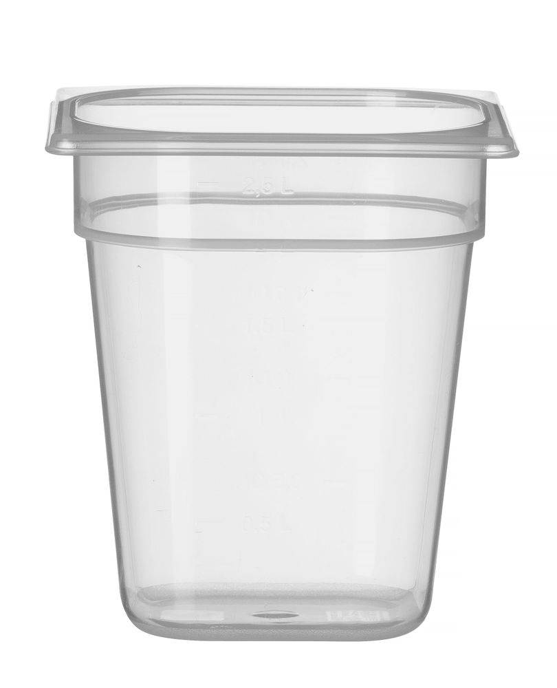 Kantin/behållare GN 1/6 polypropylene, HENDI, Profi Line, GN 1/6, 1,5L, Transparent, 176x162x(H)100mm