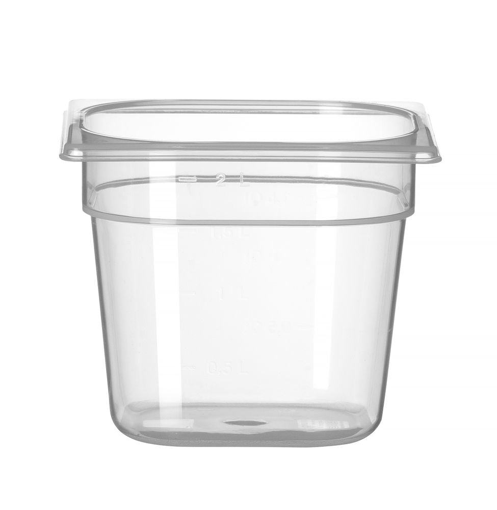 Kantin/behållare GN 1/6 polypropylene, HENDI, Profi Line, GN 1/6, 2L, Transparent, 176x162x(H)150mm