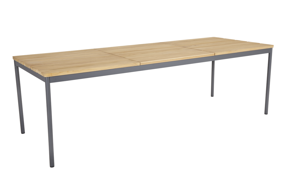 NOX 240x90 H73 cm - Antracit/Teak