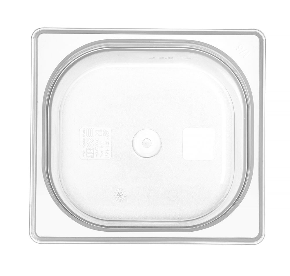 Kantin/behållare GN 1/6 HACCP, HENDI, GN 1/6, 1L, Transparent, 176x162x(H)65mm