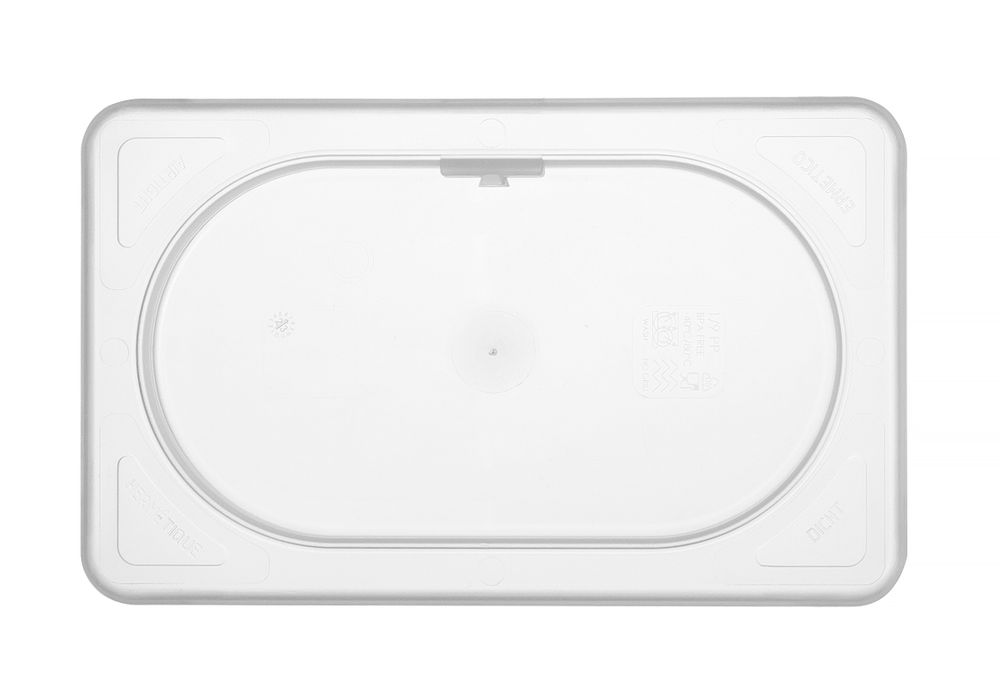 Lid for GN kantin/behållares polypropylene, HENDI, GN 1/9, Transparent, 176x108mm