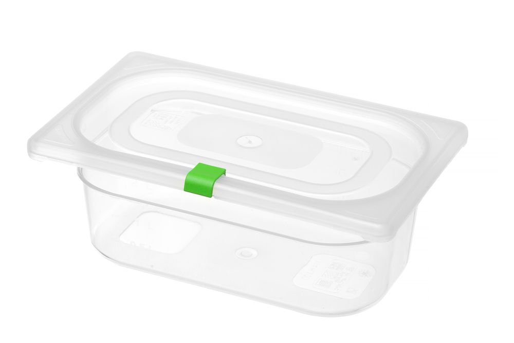 Set med 12 st – Lid clips for HACCP storage kantin/behållares, HENDI, grön, 12 pcs