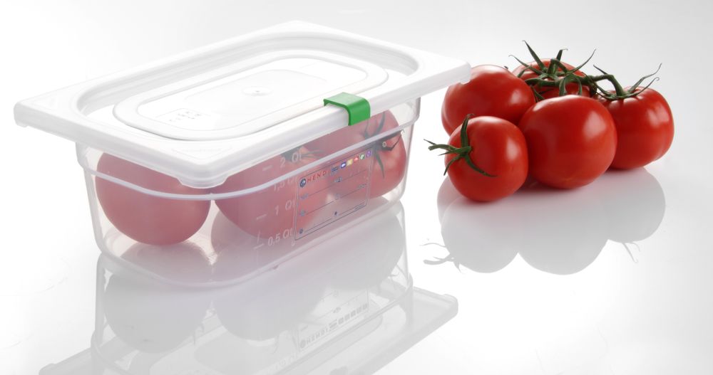 Set med 12 st – Lid clips for HACCP storage kantin/behållares, HENDI, grön, 12 pcs