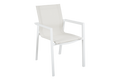 DELIA Stol m. armstöd - White/Offwhite textilene