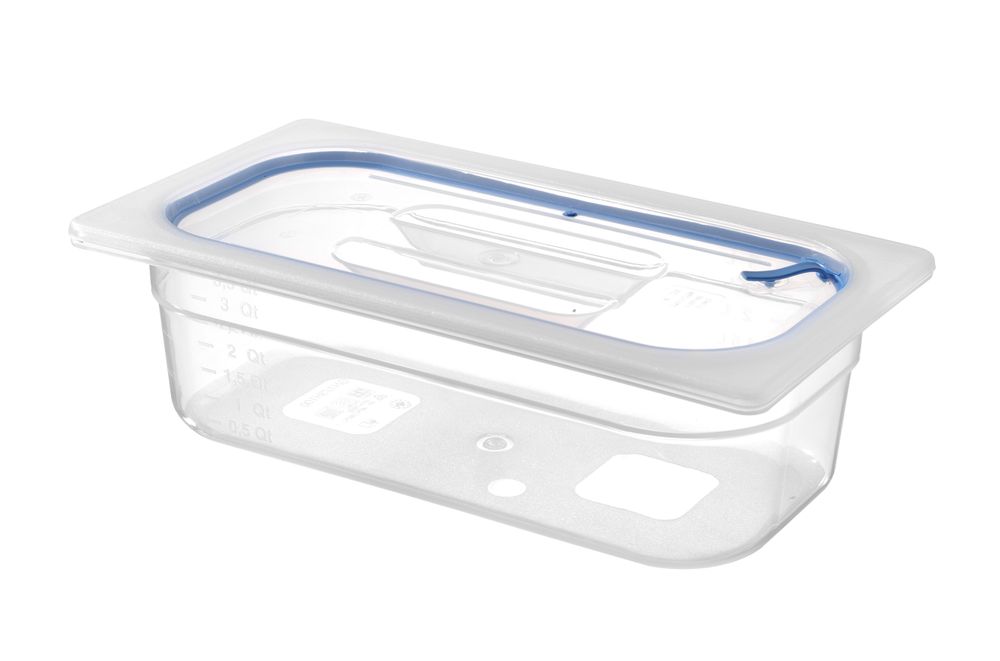 Lid for GN kantin/behållares made of polypropylene, with seal, HENDI, GN 1/3, Transparent, 325x176mm