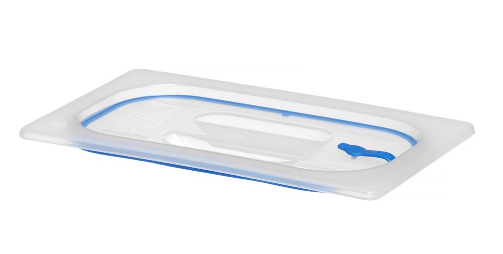 Lid for GN kantin/behållares made of polypropylene, with seal, HENDI, GN 1/4, Transparent, 265x162mm