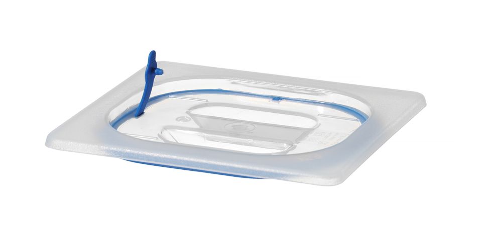 Lid for GN kantin/behållares made of polypropylene, with seal, HENDI, GN 1/6, Transparent, 176x162mm