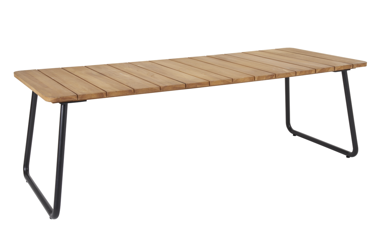 NOLLI 225x90 H73 cm svart/teak