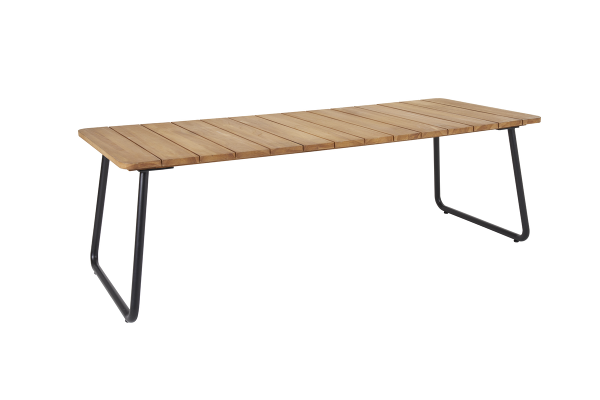 NOLLI 175x90 H73 cm svart/teak