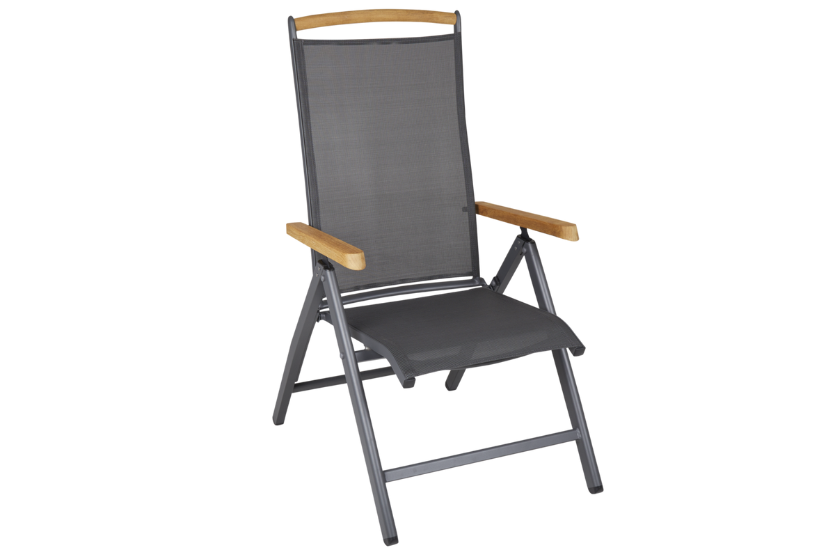 ANDY Positionsstol - Antracit/Antracit/Teak