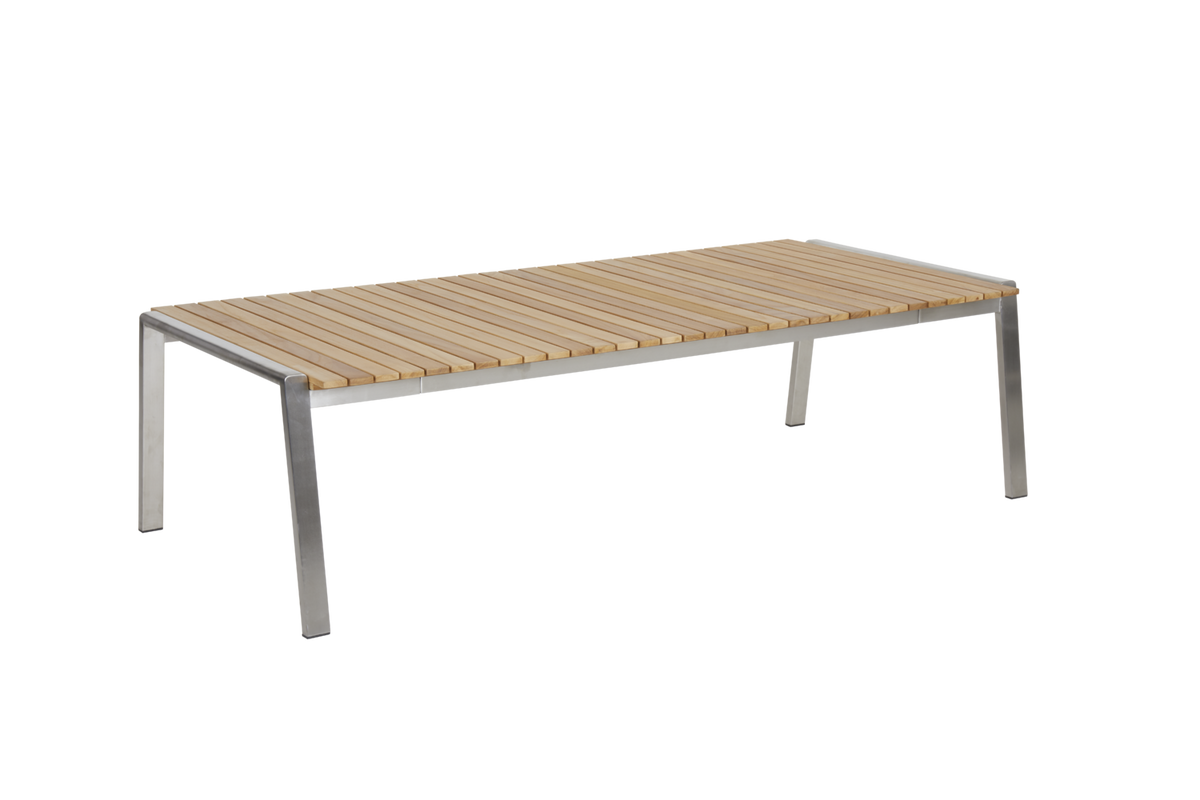 NAOS 140x75 H40 cm - Teak/Rostfritt stål