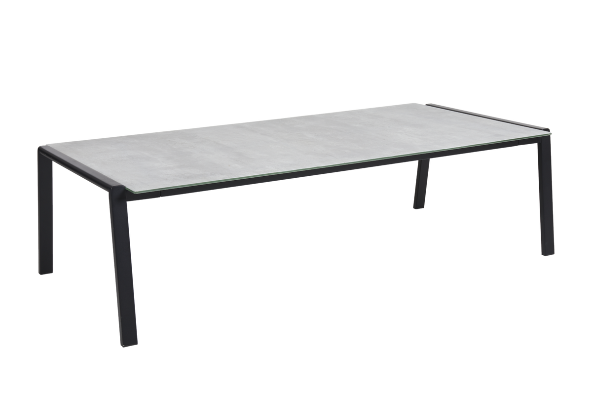 LYRA 140x75 H40 cm - Svart/Sand glas