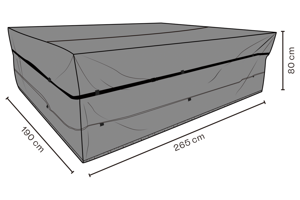 SKYDD Matgrupp 265x190 H80 cm - Andas