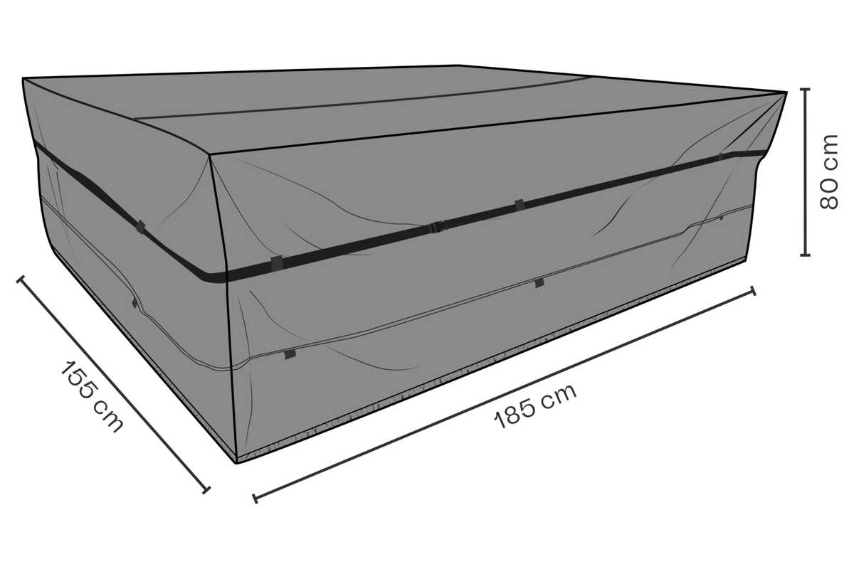 SKYDD Matgrupp 185x155 H80 cm - Andas