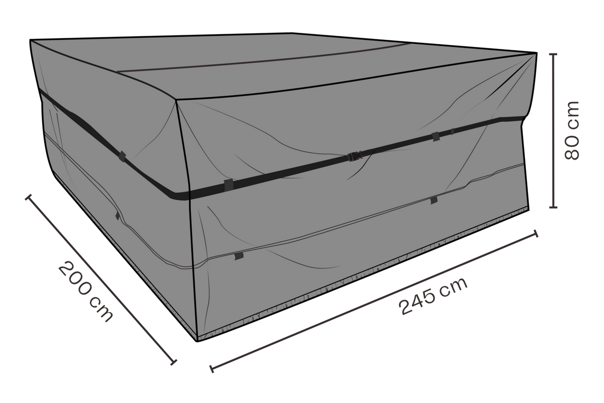 SKYDD Matgrupp 245x200 H80 cm - Andas