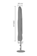 SKYDD Parasoll H240xB30/45 cm - Vattentät