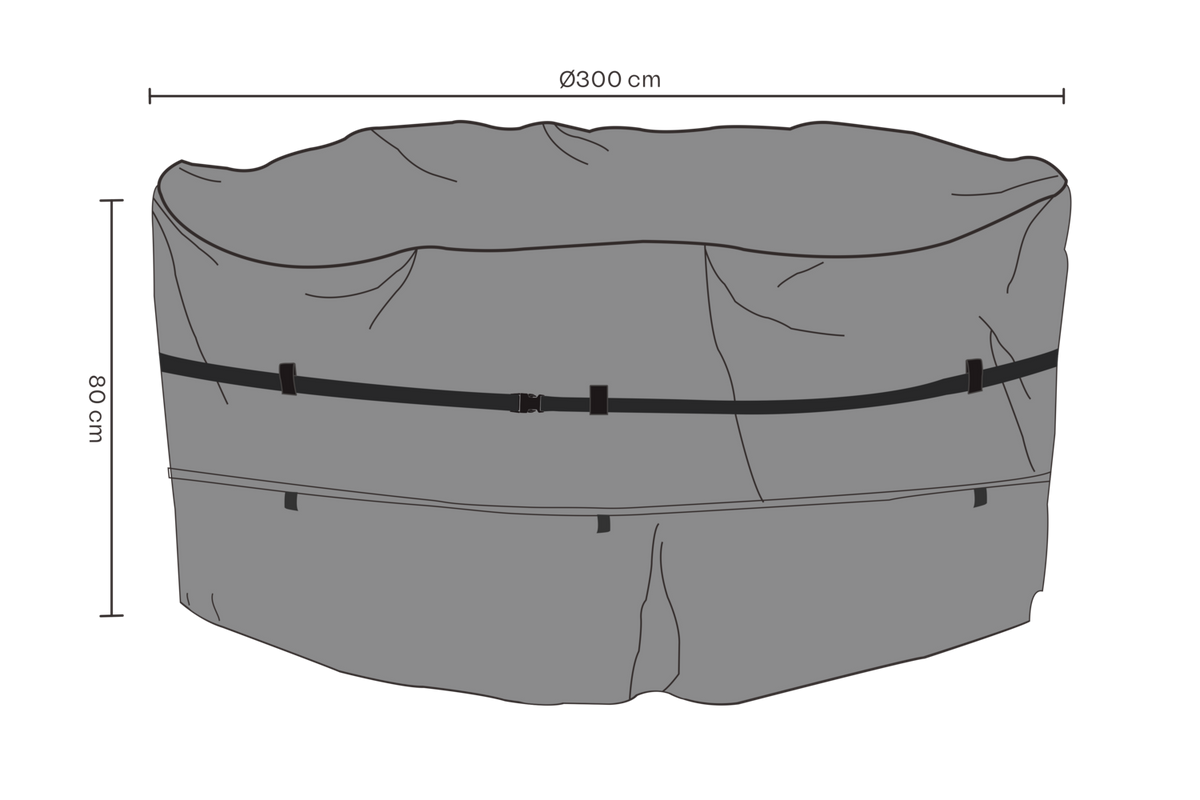 SKYDD Matgrupp 300 H80 cm - Andas