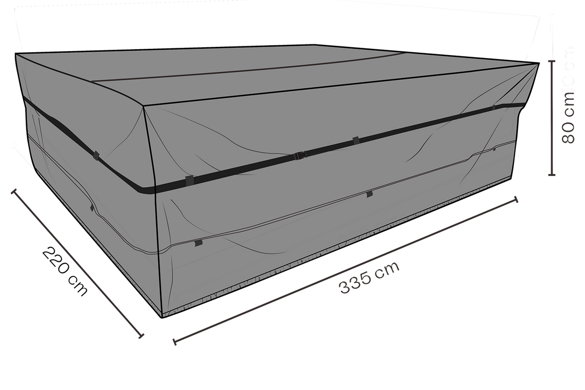 SKYDD Matgrupp 355x220 H80 cm - Andas