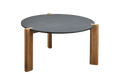 DOMINO Ø70 cm - Dark Grey/Teak