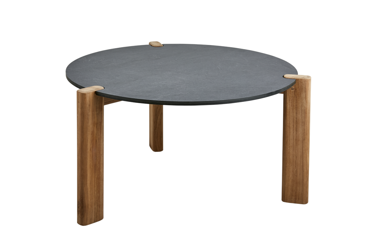 DOMINO Ø70 cm - Dark Grey/Teak