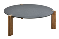 DOMINO Ø90 cm - Dark Grey/Teak