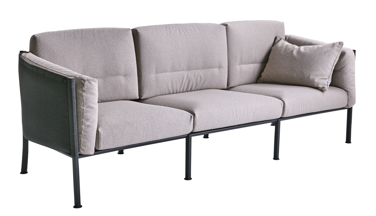 DELUX Soffa - Teddy Beige/Svart