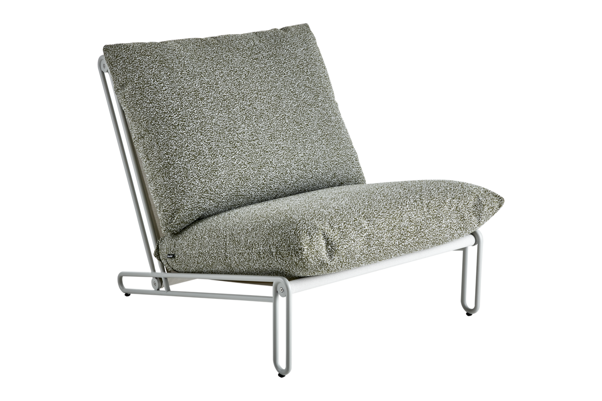 BLIXT Lounge fåtölj - Light Grey/Teddy Verde