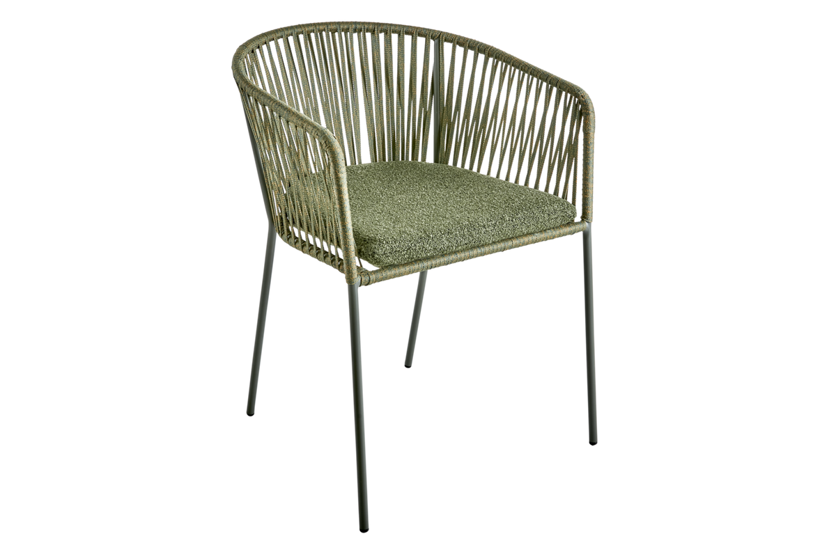 PIATTO Stol m arm - Raw Avocado/Nordic Green