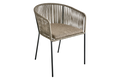 PIATTO Stol m arm - Raw Peanut /Svart