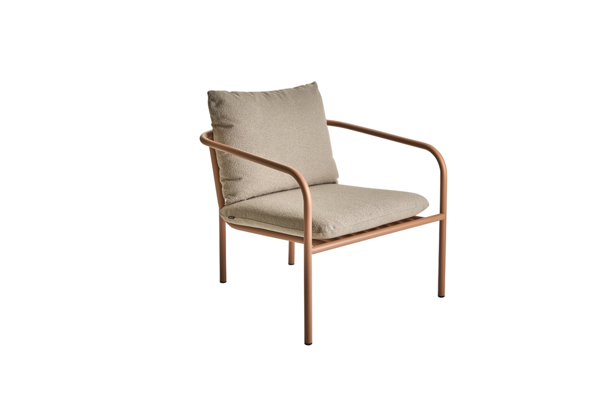 BENDT Fåtölj - Peach/Teddy Beige