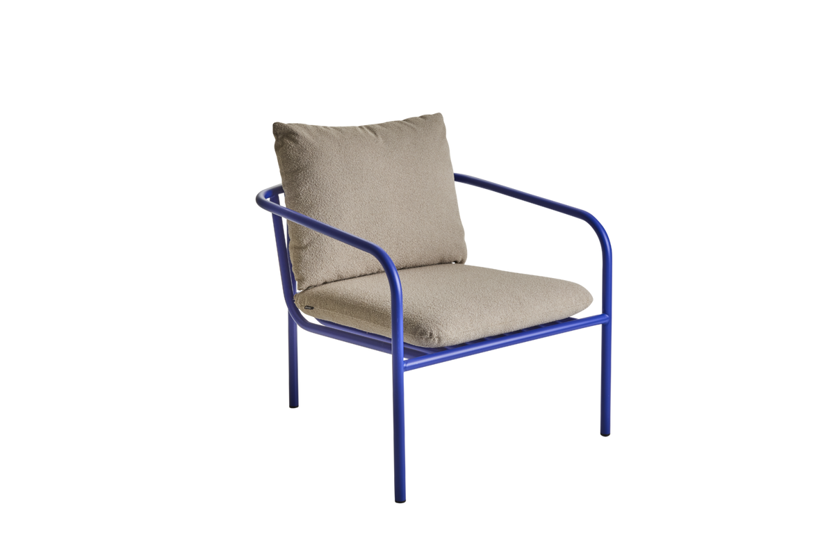 BENDT Fåtölj - Indigo Blue/Teddy Beige