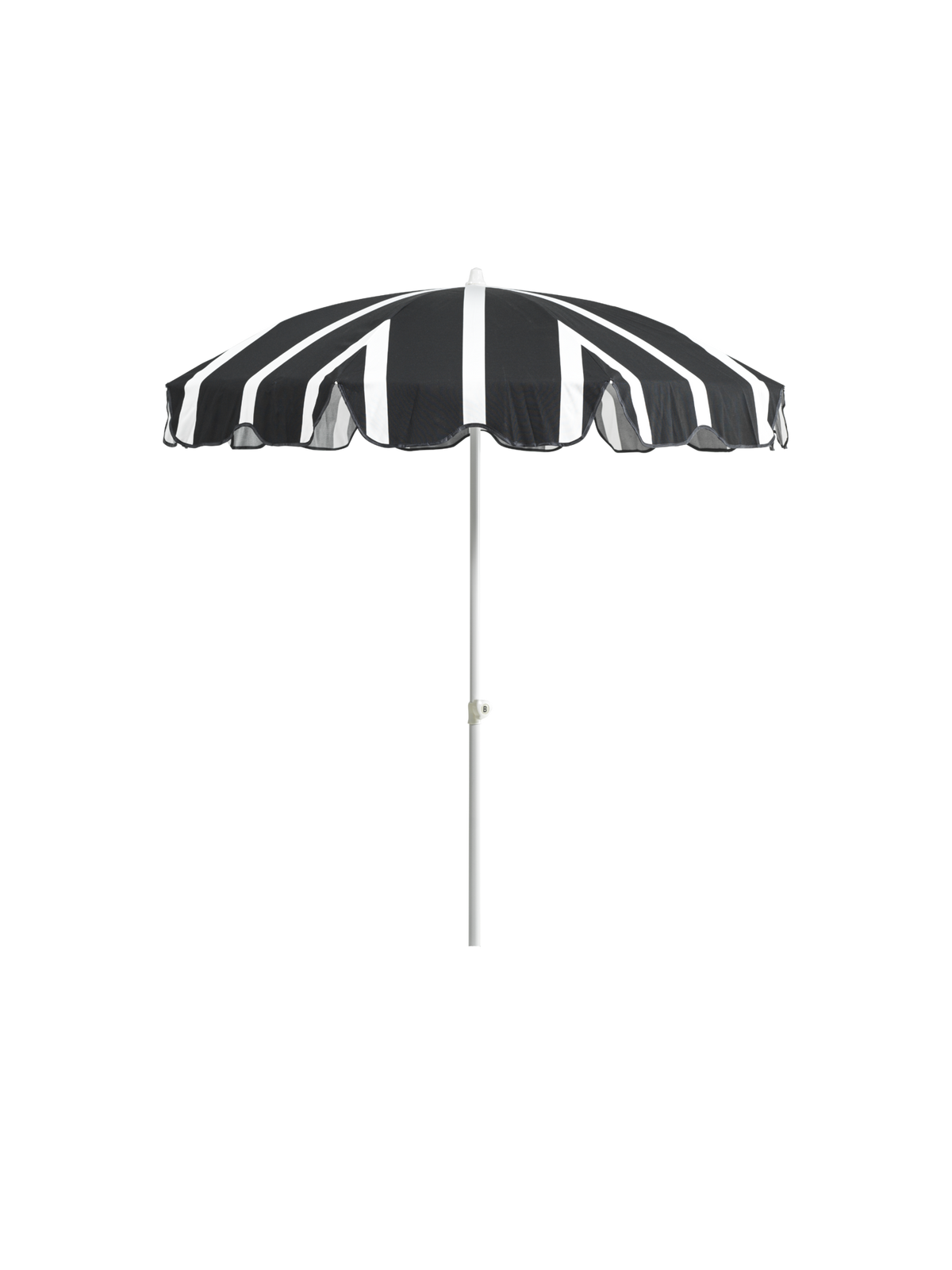 FOLLINA Strandparasoll 1,8 m - Black-White flag