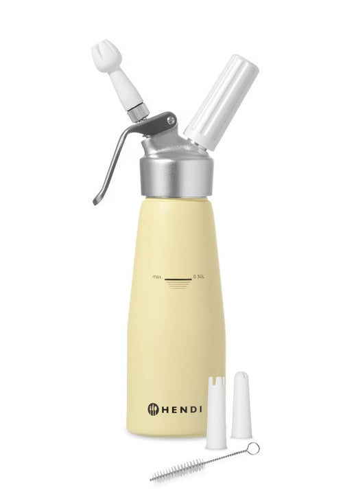 Cream whipper, HENDI, 0,5L, Pastel yellow, ⌀80x(H)260mm