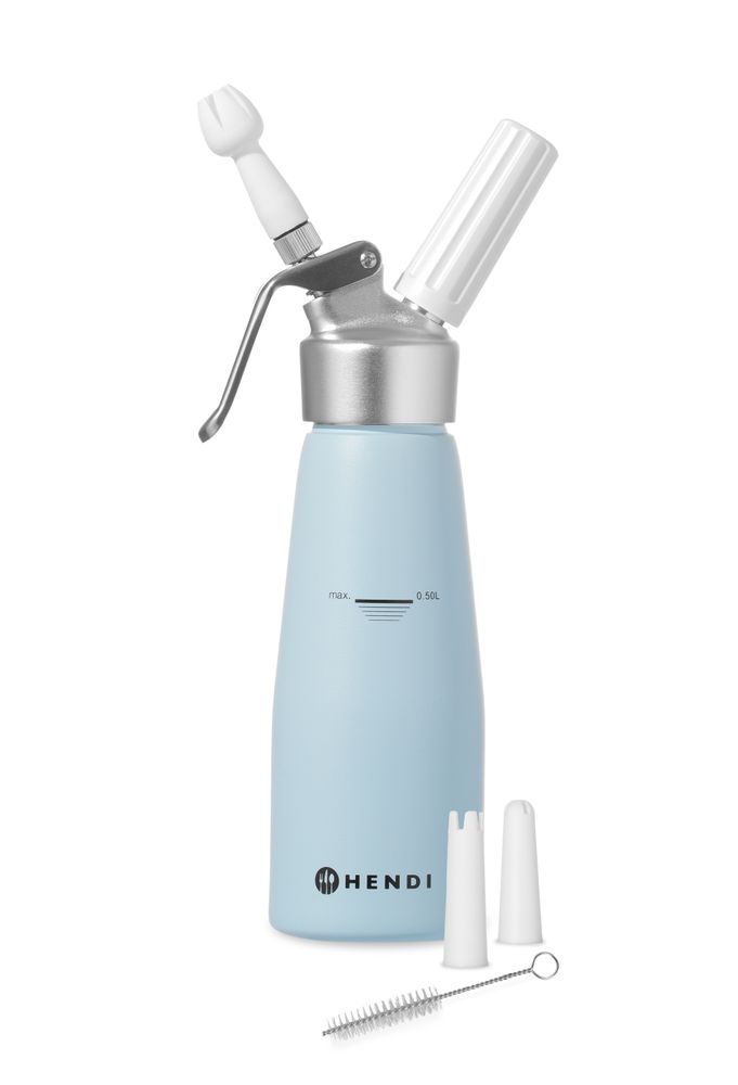 Cream whipper, HENDI, 0,5L, Pastel blå, ⌀80x(H)260mm