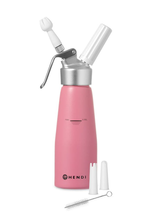 Cream whipper, HENDI, 0,5L, Pastel pink, ⌀80x(H)260mm