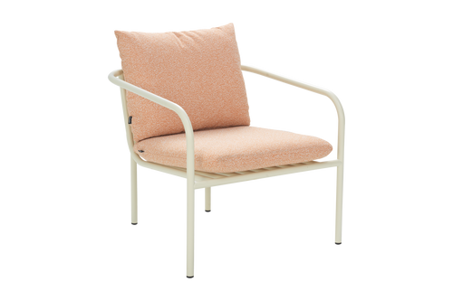 BENDT Fåtölj - Pearl White/Teddy Orange
