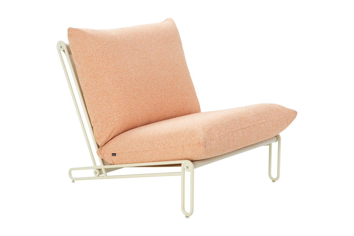 BLIXT Fåtölj - Pearl White/Teddy Orange