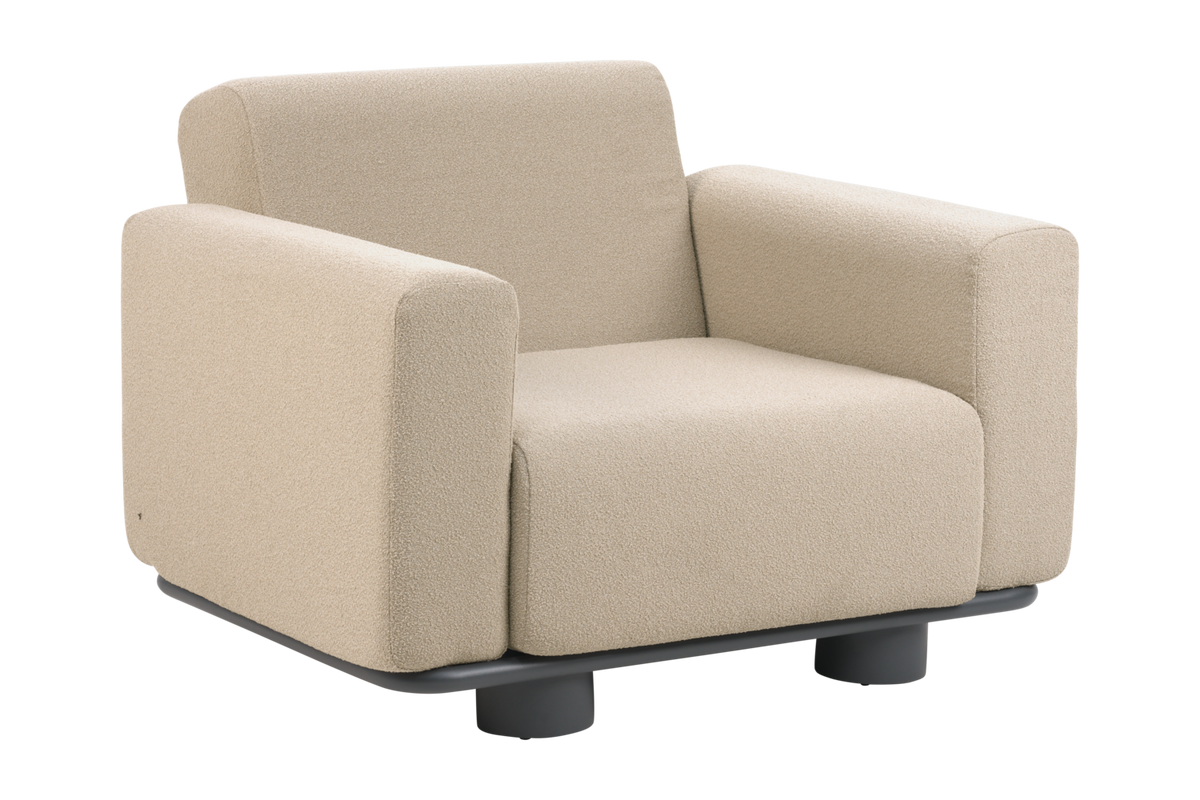 BOLSTER Fåtölj - Antracit/Teddy Beige
