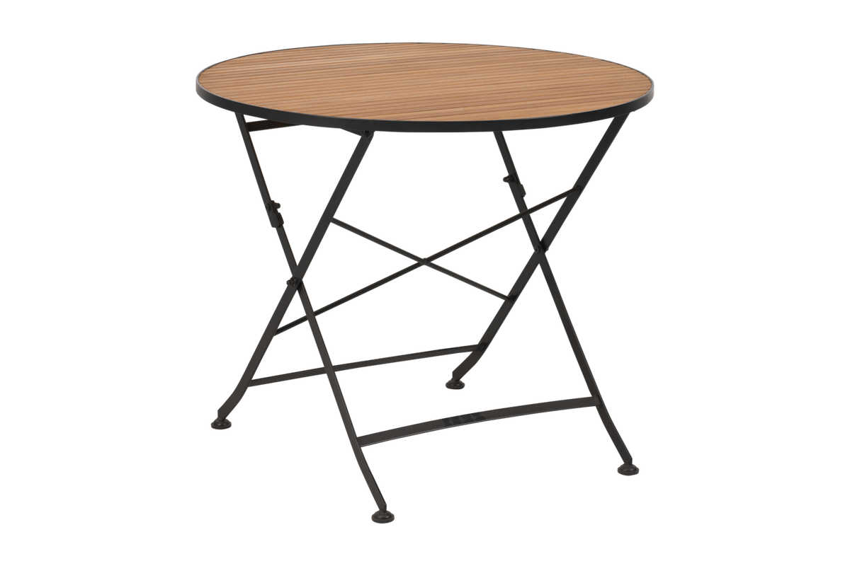BREWER Ø85 H73 cm - Svart/Teak