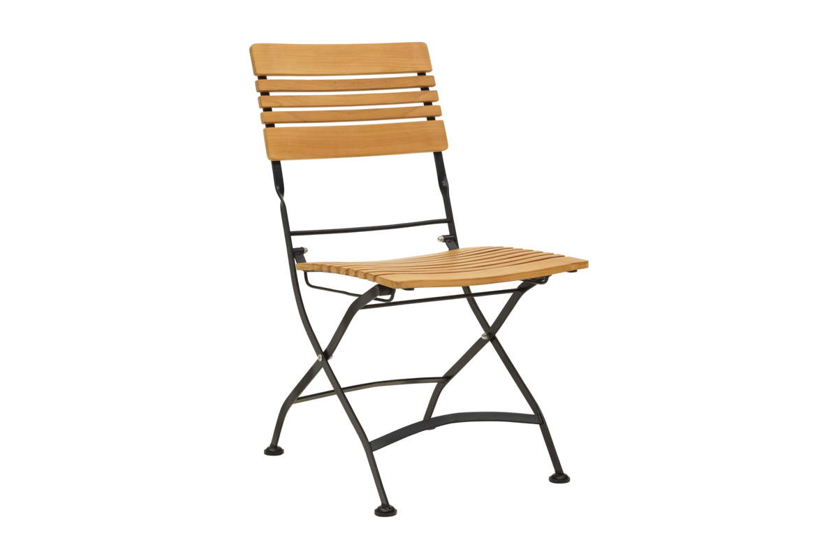 BREWER Matstol fällbar - Svart/Teak