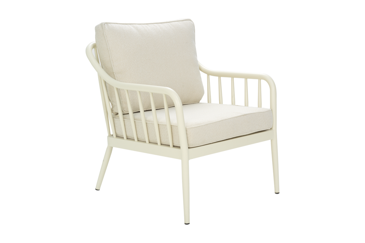 COLEVILLE Fåtölj - Pearl White/Dot Beige