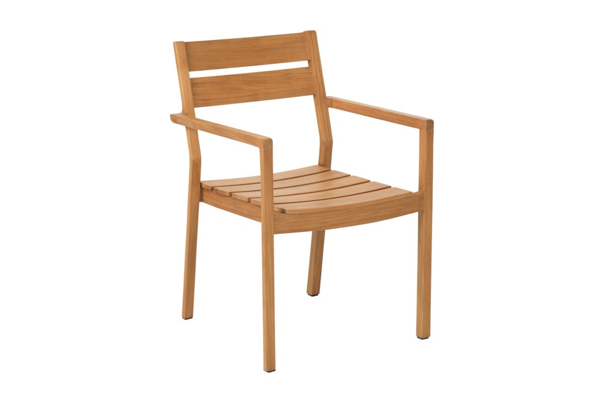 DELIA TEAK Stol m armstöd