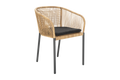 DELTA Stol - Antracit/Natural Wicker/Teddy Black