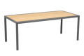GORDON Soffbord 140x65 H55 cm - Antracit/Teak