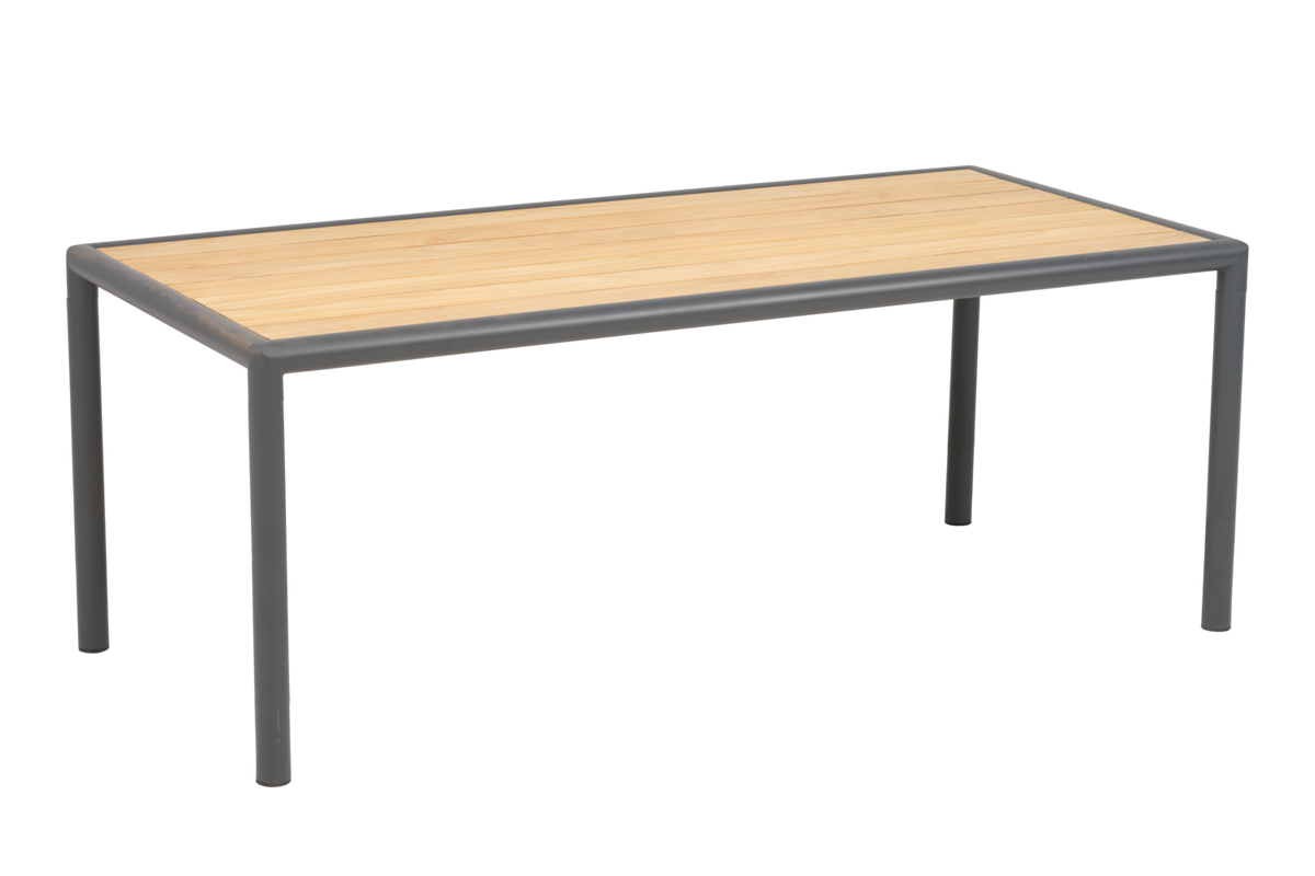 GORDON Soffbord 140x65 H55 cm - Antracit/Teak