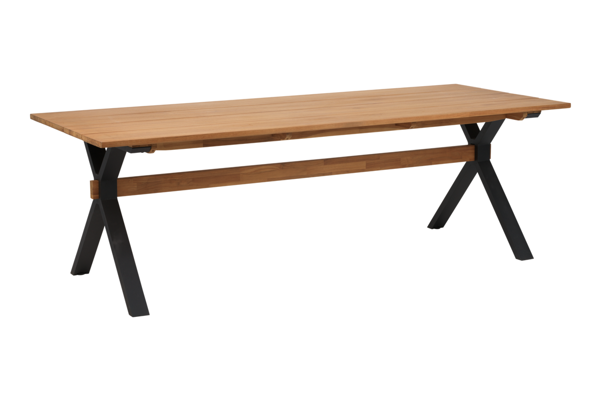 MARK 230x95 H73 cm - Svart/Teak