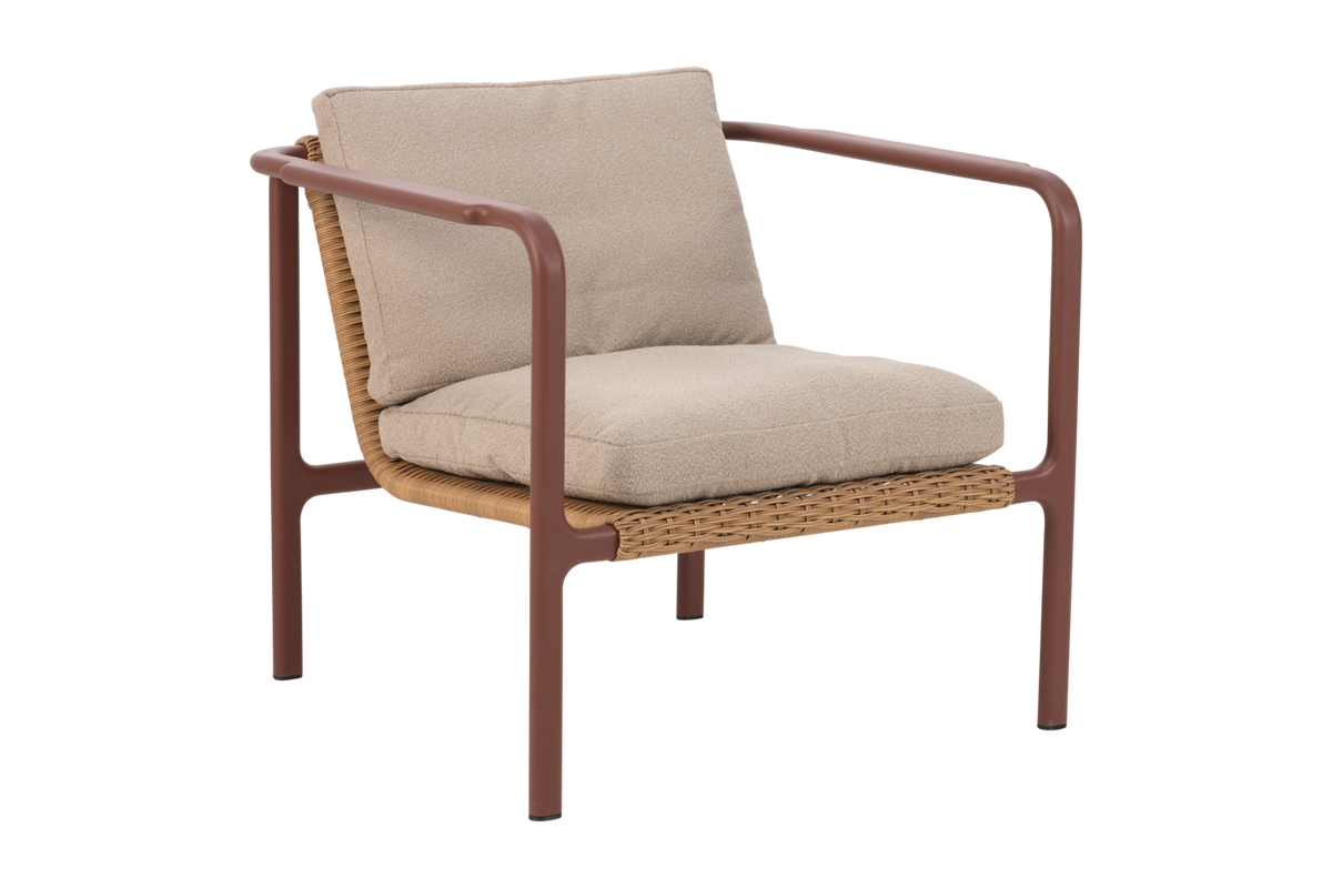 MOTTY Fåtölj - Zin Red/Teddy Beige