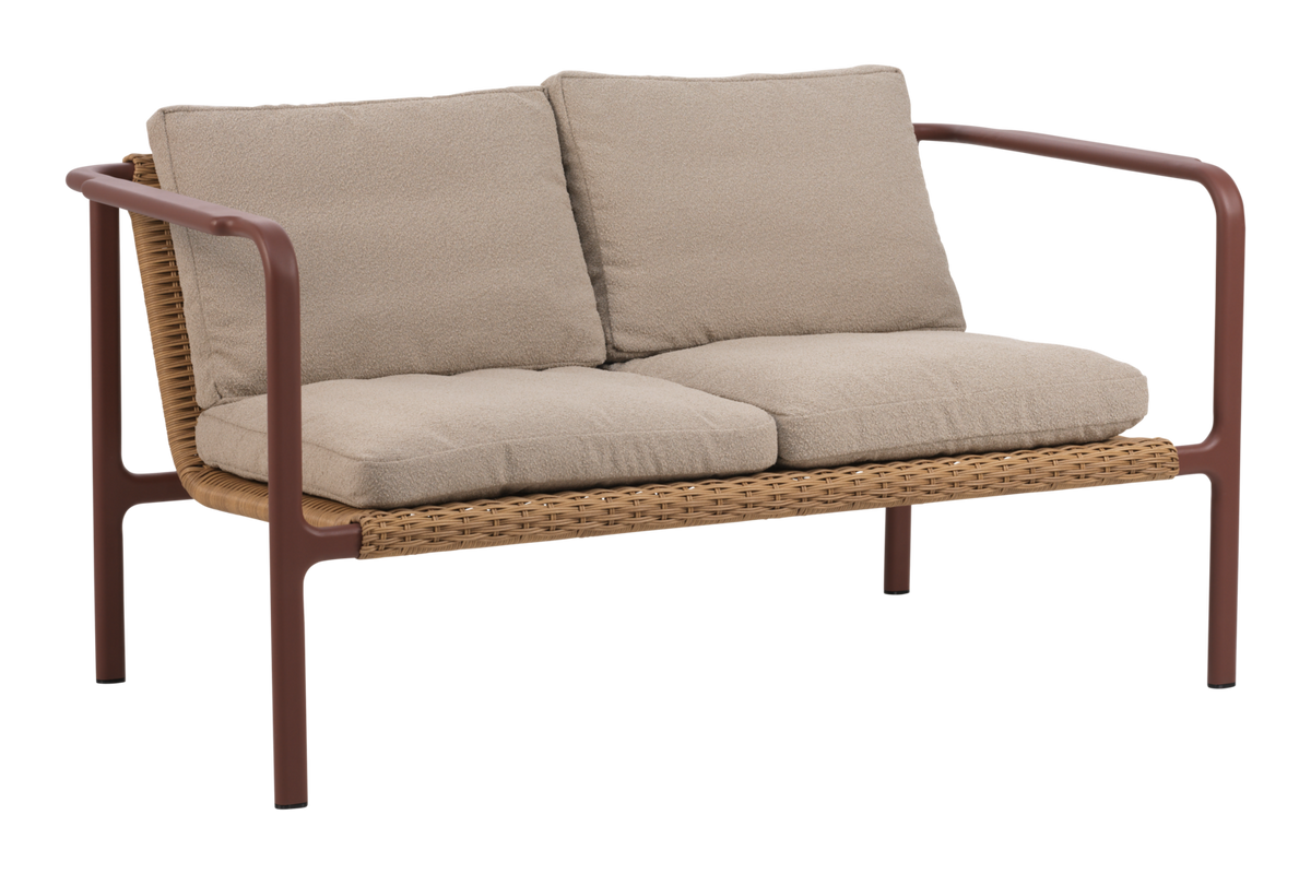 MOTTY 2-sits - Zin Red/Teddy Beige